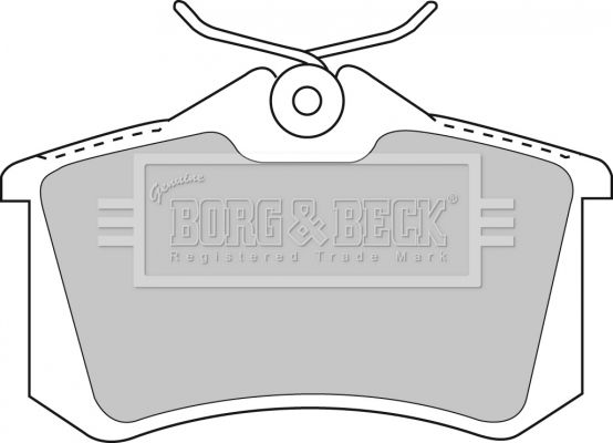 BORG & BECK stabdžių trinkelių rinkinys, diskinis stabdys BBP1512